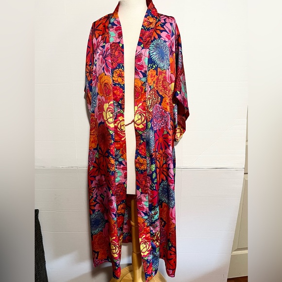 Natori Floral Gown and Robe set size S Maxi Length multicolored - Picture 8 of 16